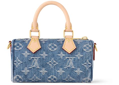 louis vuitton nano speedy denim|Louis Vuitton denim pleaty.